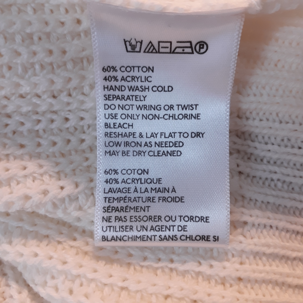 Urban Outfitters Long Sleeve Chunky Knit Sweater Ivory Capsule Classic - Picture 6 of 6